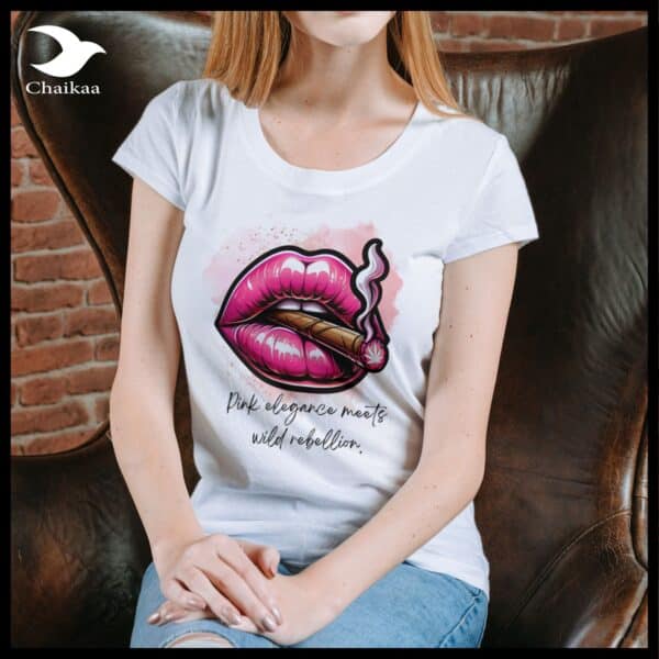 T-SHIRT | Pink elegance meets wild rebellion - Image 3