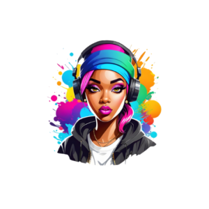 Urban Music Girl Art